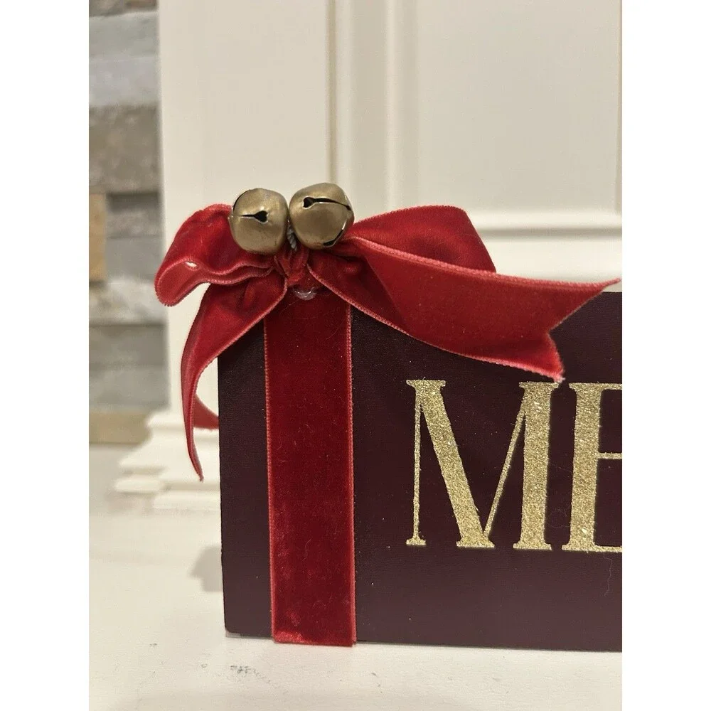 Ashland Holiday Tidings Merry Tabletop Red Gold Christmas Decor